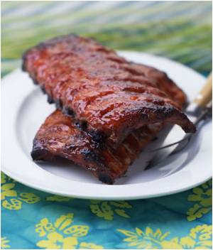 Hawaiian BBQ style braised Pork Ribs